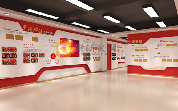 黨建展館的設(shè)計(jì)中，如何充分展示黨的歷史和成就？
